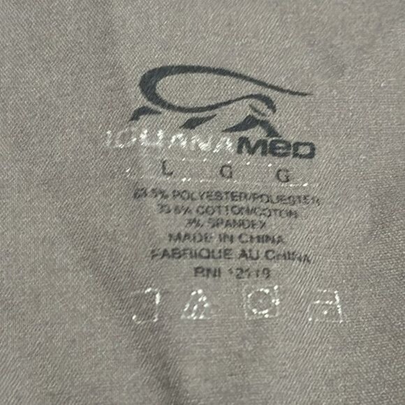 Iguana Med Gray V-Neck Scrub Top L/G - Picture 3 of 7